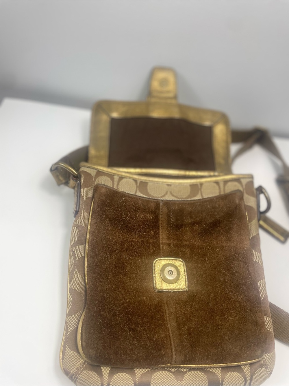 Coach Vintage Special Edition Legacy Canvas & Suede Crossbody RARE - Picture 8 of 16